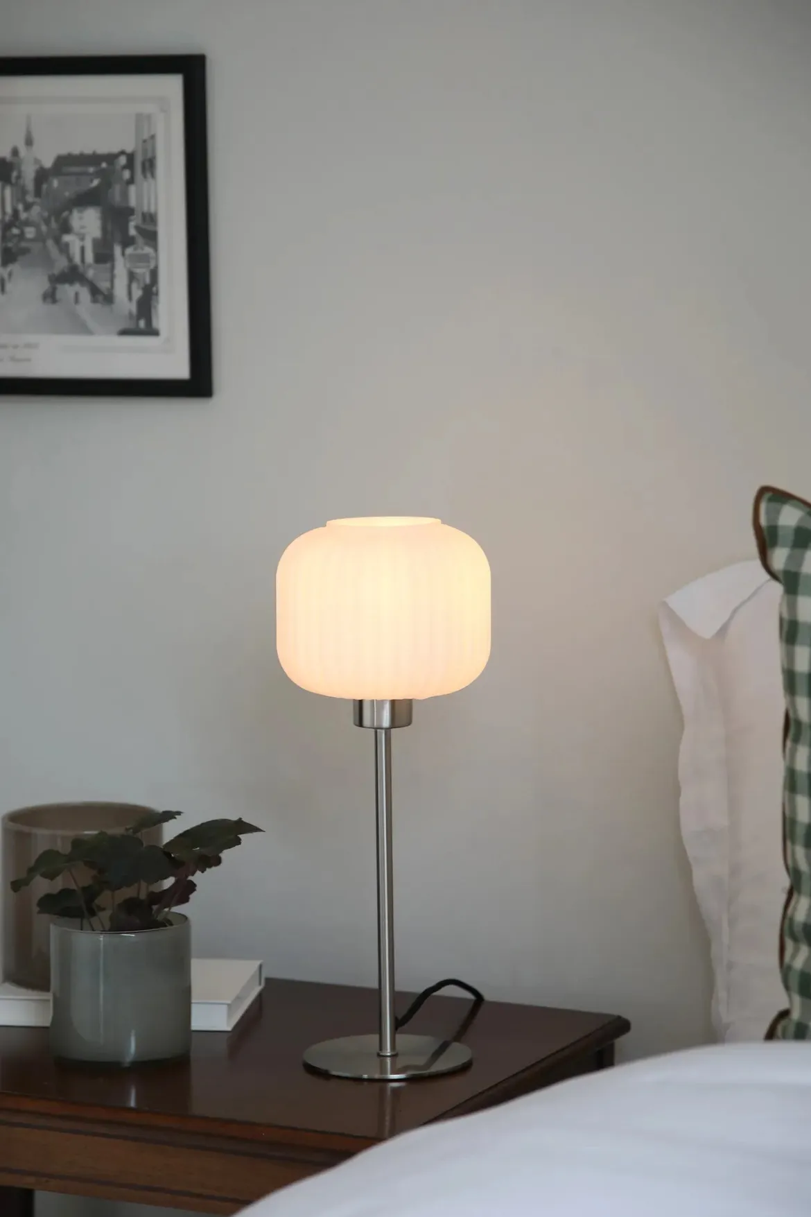 Sober Bordslampa Stål/Vit 38 cm