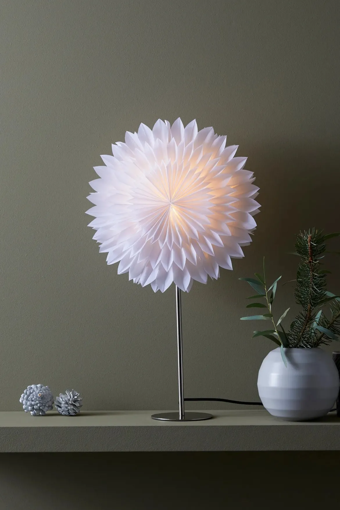 Solina Bordsstjärna Vit 35 cm
