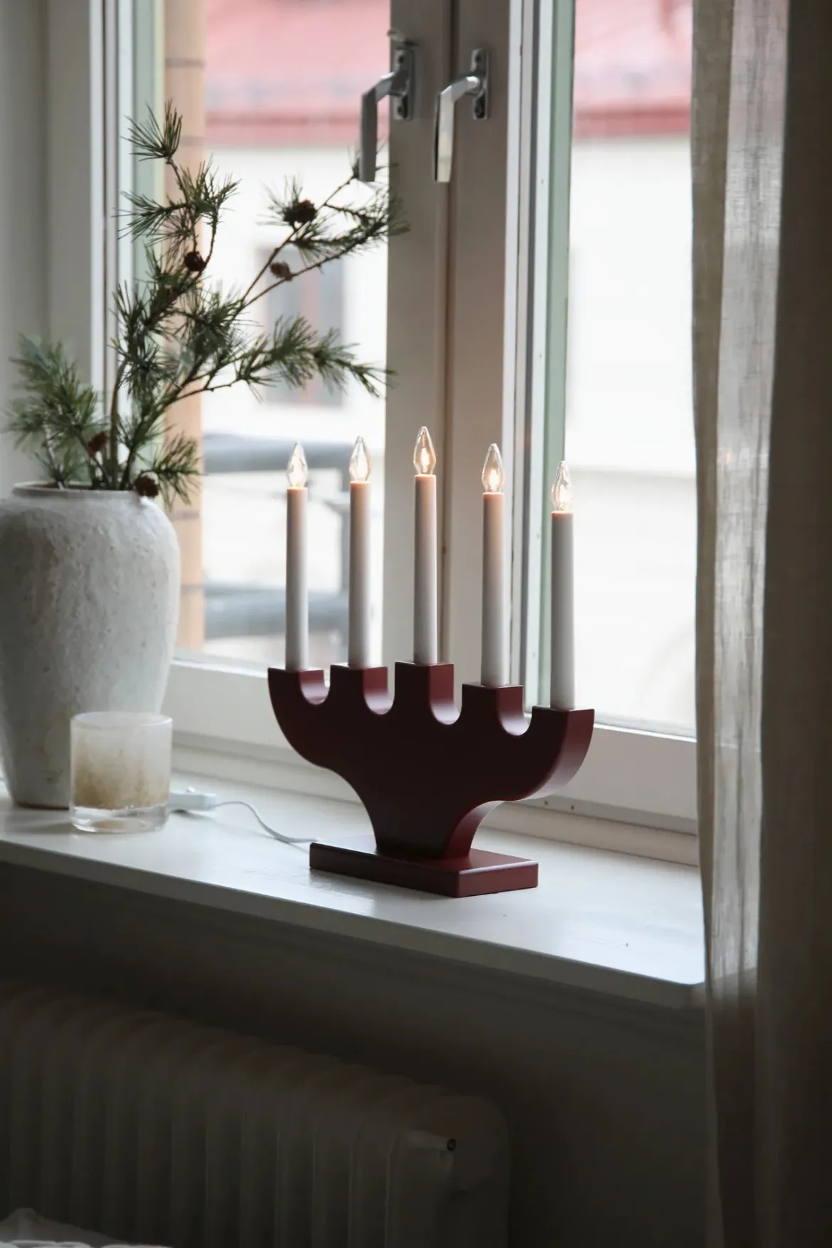 Spira Adventsljusstake Röd 35 cm
