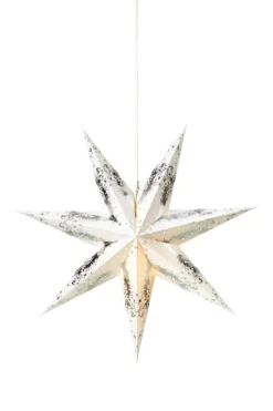 Strauss Stjärna Vit/Silver 75 cm