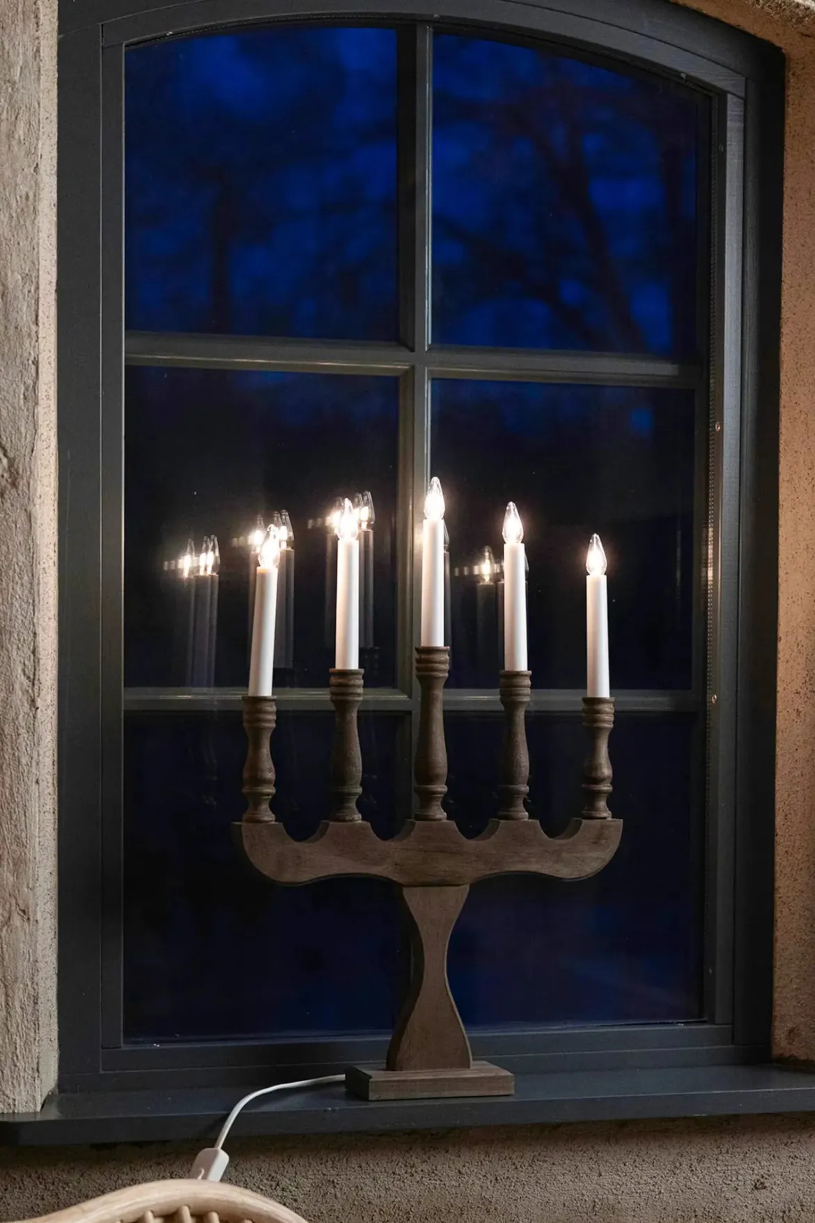 Svaneholm Adventljusstake Grå 5 Ljus