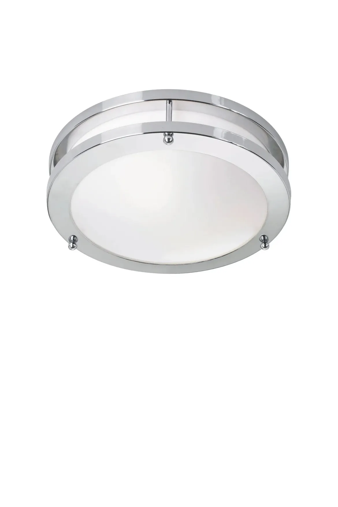 Täby Plafond Vit/Krom 25 cm