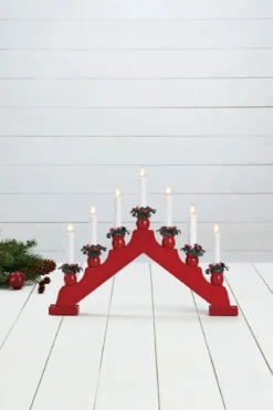 Tomas Adventsljusstake Röd