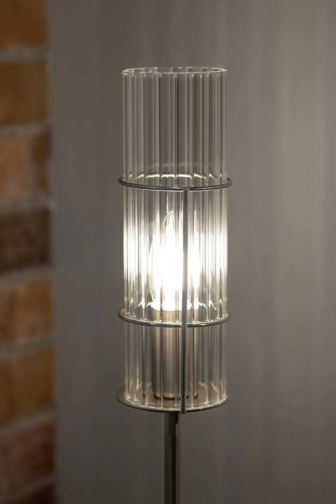 Tubo Bordslampa Nickel 65 cm