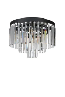 Ventimiglia Kristallplafond Svart 42 cm