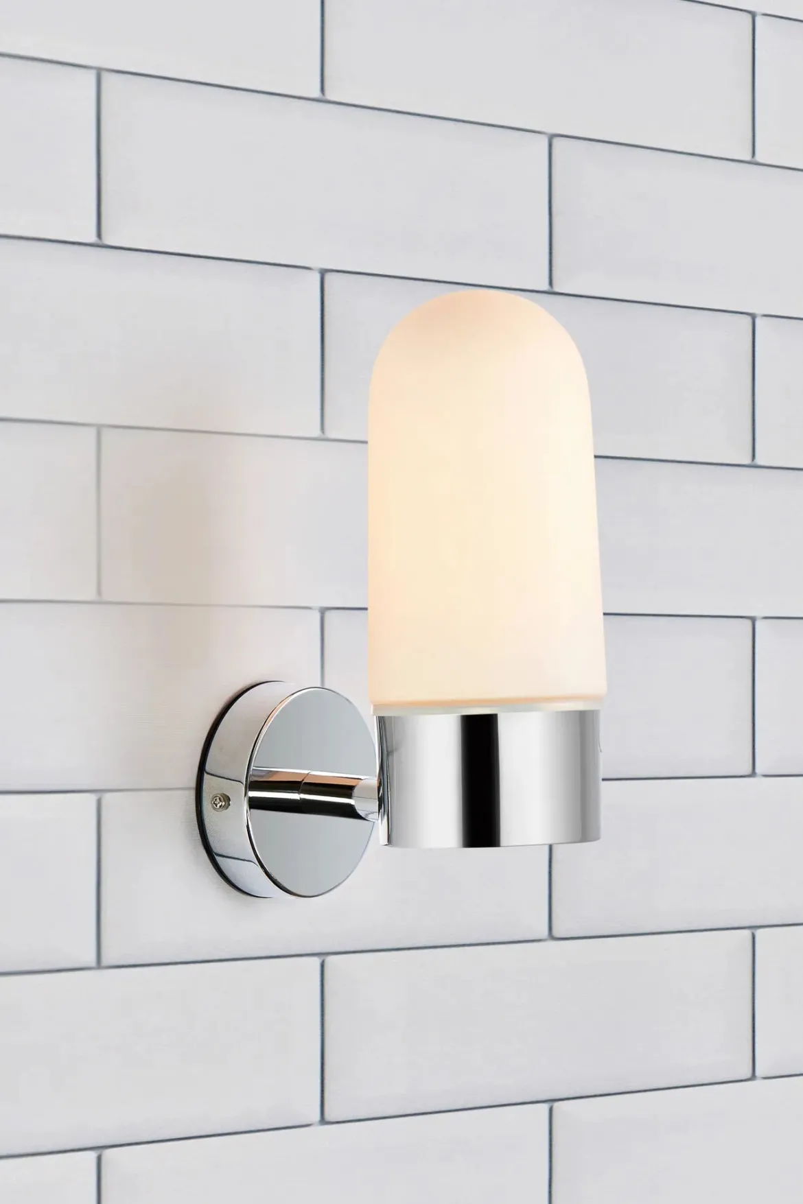 Zen Vägglampa Krom/Vit